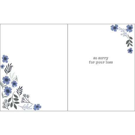 Sympathy Card - Deepest Blue Flowers