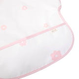 Smock Bib for Baby & Toddler Short Sleeve (Pink Flowers)