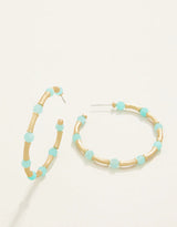 Calm Waters Hoop Earrings Amazonite