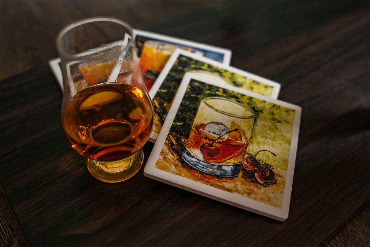 Bourbon Stone Coasters