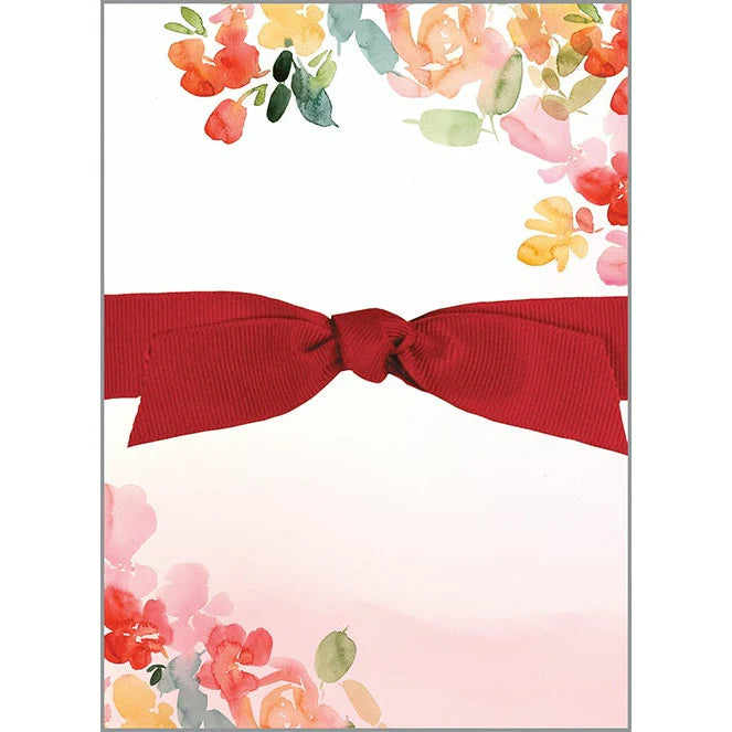 Chunky Bow Pad - Happiest Red Flowers