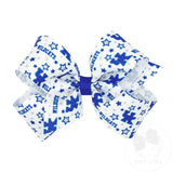 Medium Signature University of Kentucky Logo Print Grosgrain Hair Bow