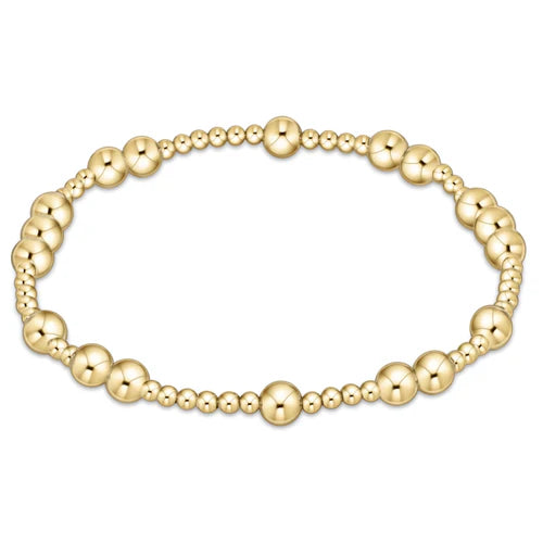 Hope unwritten 5mm bead bracelet- gold (EXTENDS)