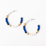 Janette Earrings | Blue & White