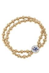 Kentucky Wildcats 2-Row Ball Bead Stretch Bracelet