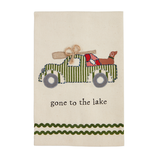 Gone To Lake Applique Towel