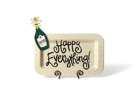 Gold Small Dot Mini Happy Everything! Rectangle Platter