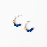 Janette Earrings | Blue & White