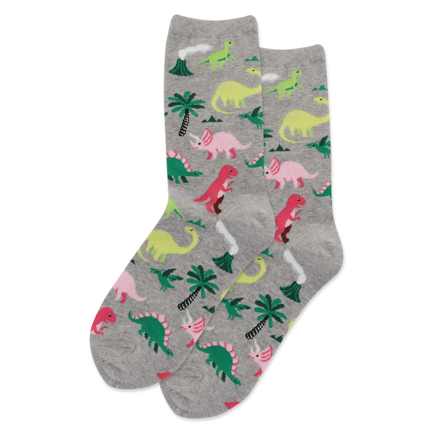 Women's Dinosaurs Crew Socks- HOTSOX