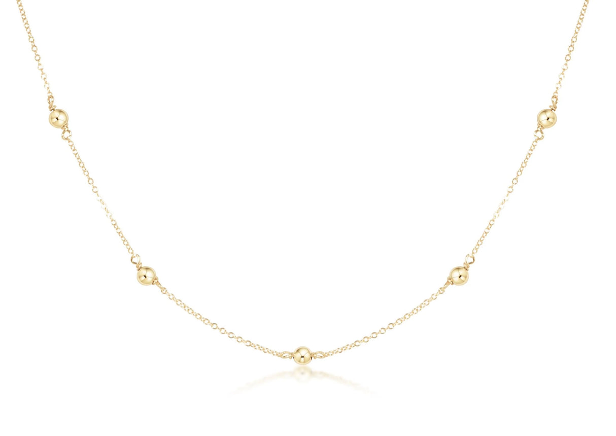 15” choker simplicity chain gold- classic 4mm gold