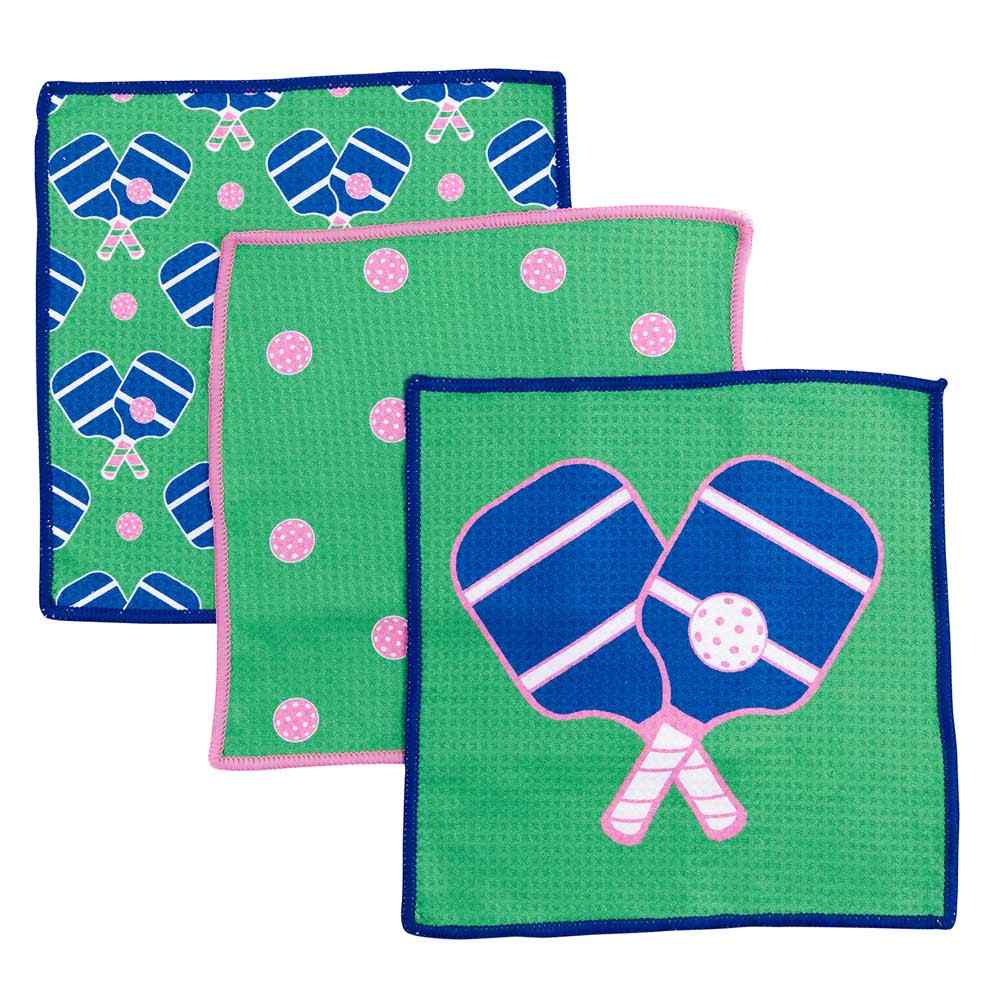 Pickleball Kitchen Dish Cloths (set of 3)