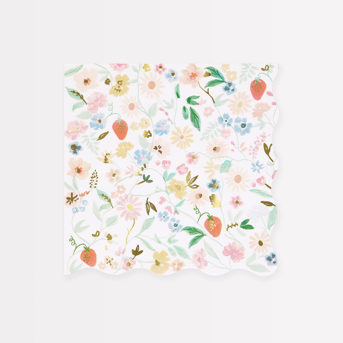 Elegant Floral Napkins (x16)