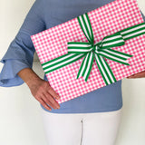 Gingham Check Gift Wrap Sheets- Pink