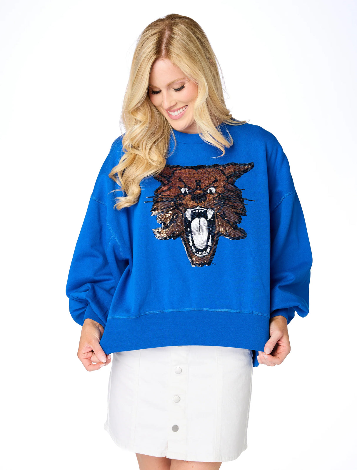 The Wildcat Sequin Balloon Pullover