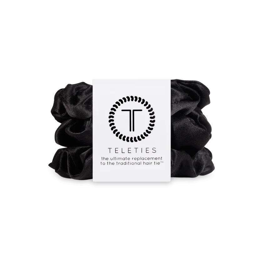 Jet Black Large Scrunchie