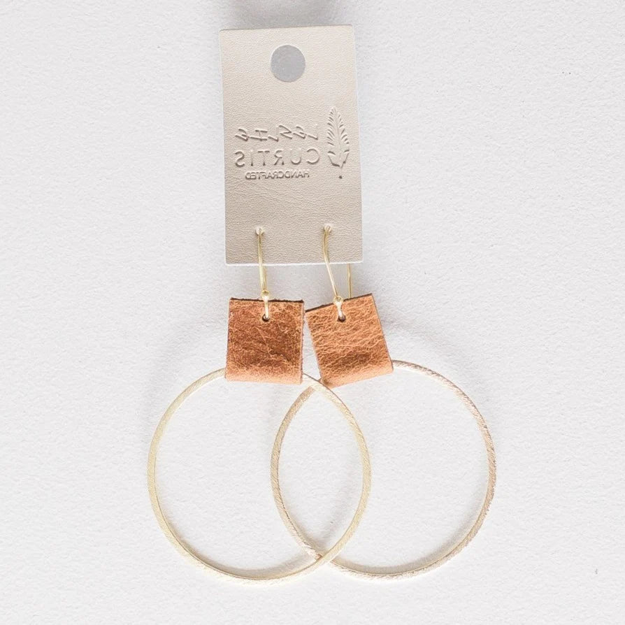 Distressed Hoop Earrings- Laura