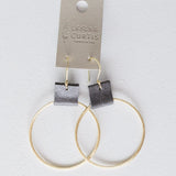 Distressed Hoop Earrings- Laura