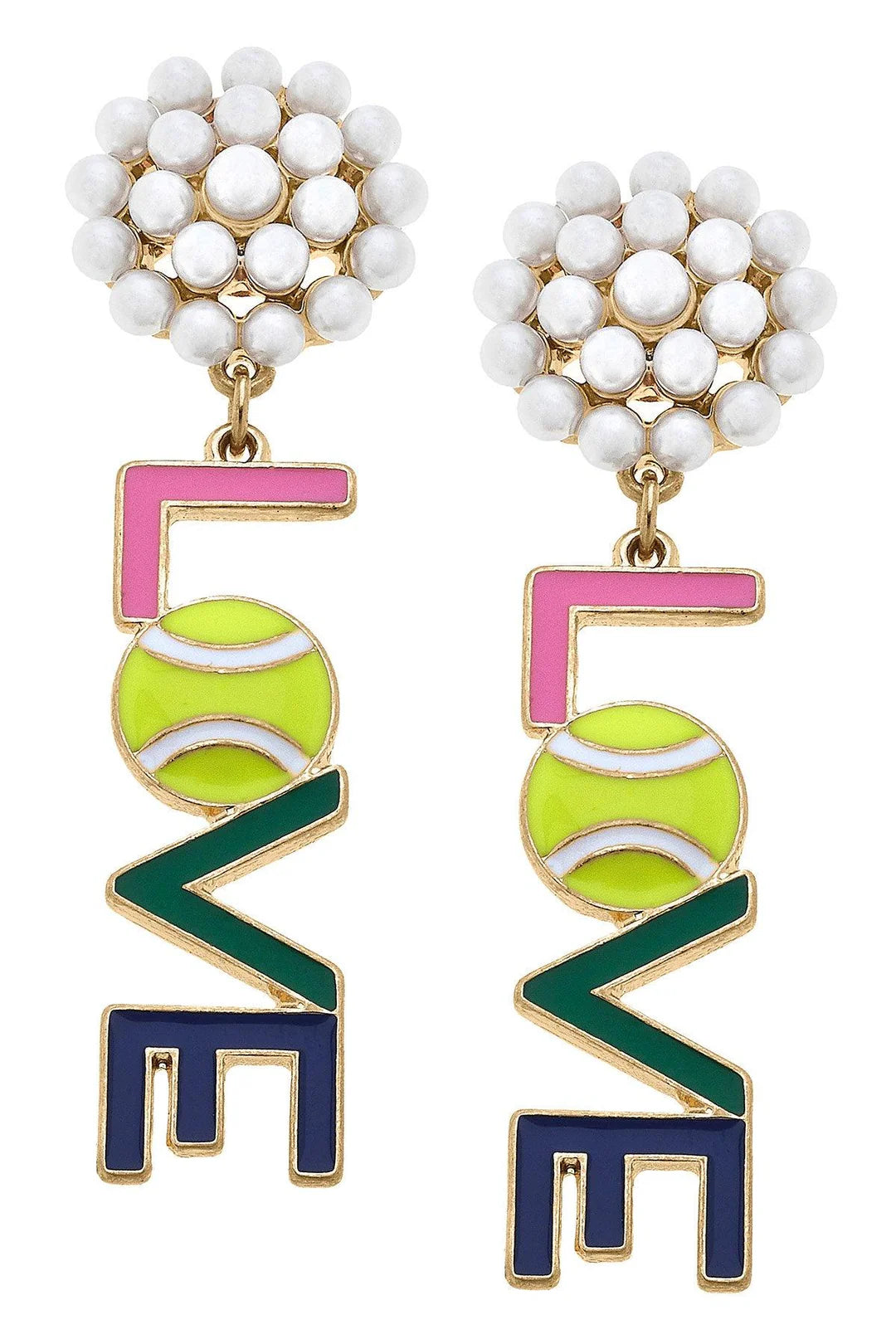 LOVE Enamel Earrings