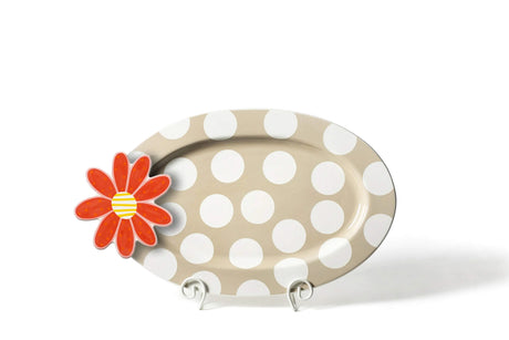 Neutral Dot Big Entertaining Oval Platter