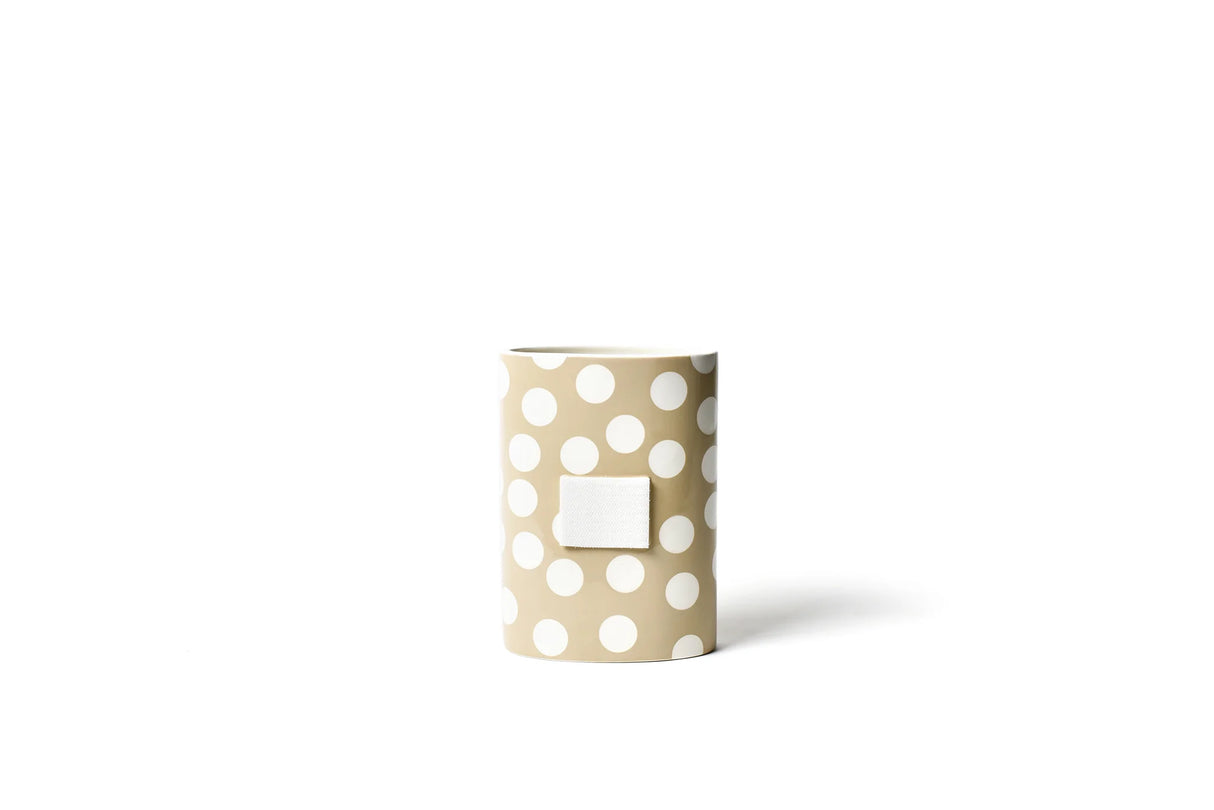 Neutral Dot Mini Oval Vase