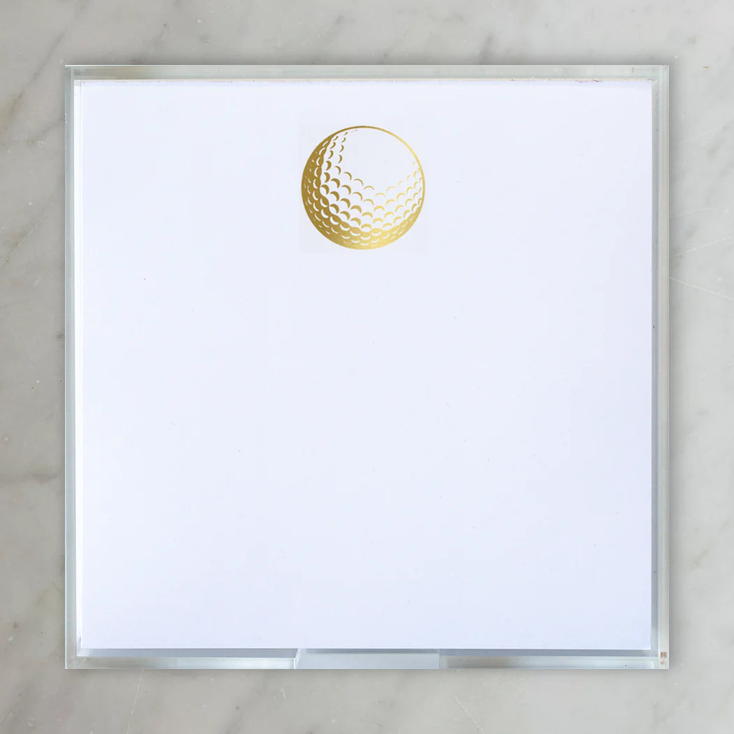 Paddie Gold Foil Golf Notepad- Black Ink