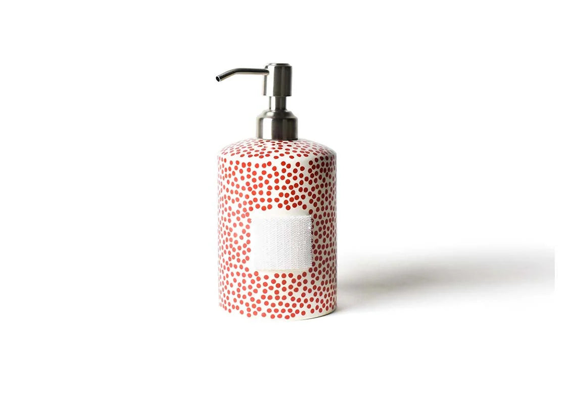 Red Small Dot Mini Cylinder Soap Pump