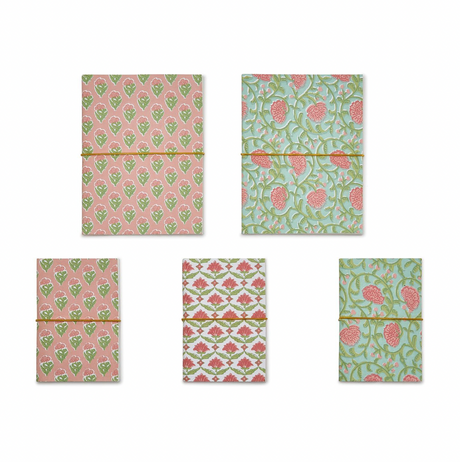 Floral Block Print- Soft Cover Notebook