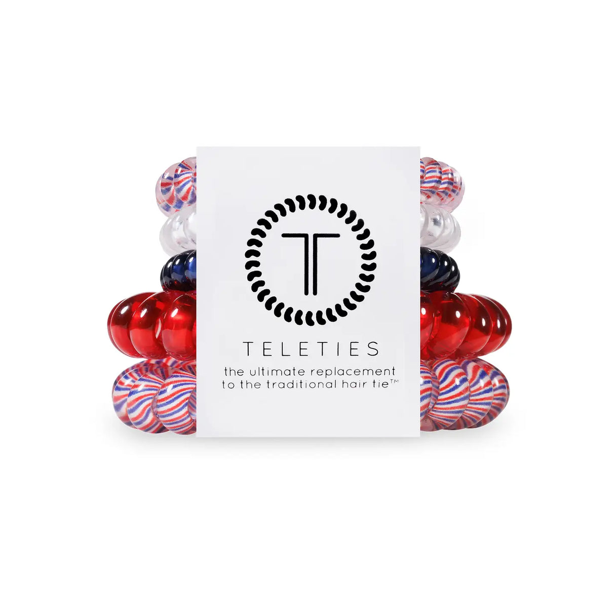 Star Spangled Bash - Spiral Hair Coils, Hair Ties, 5-pack