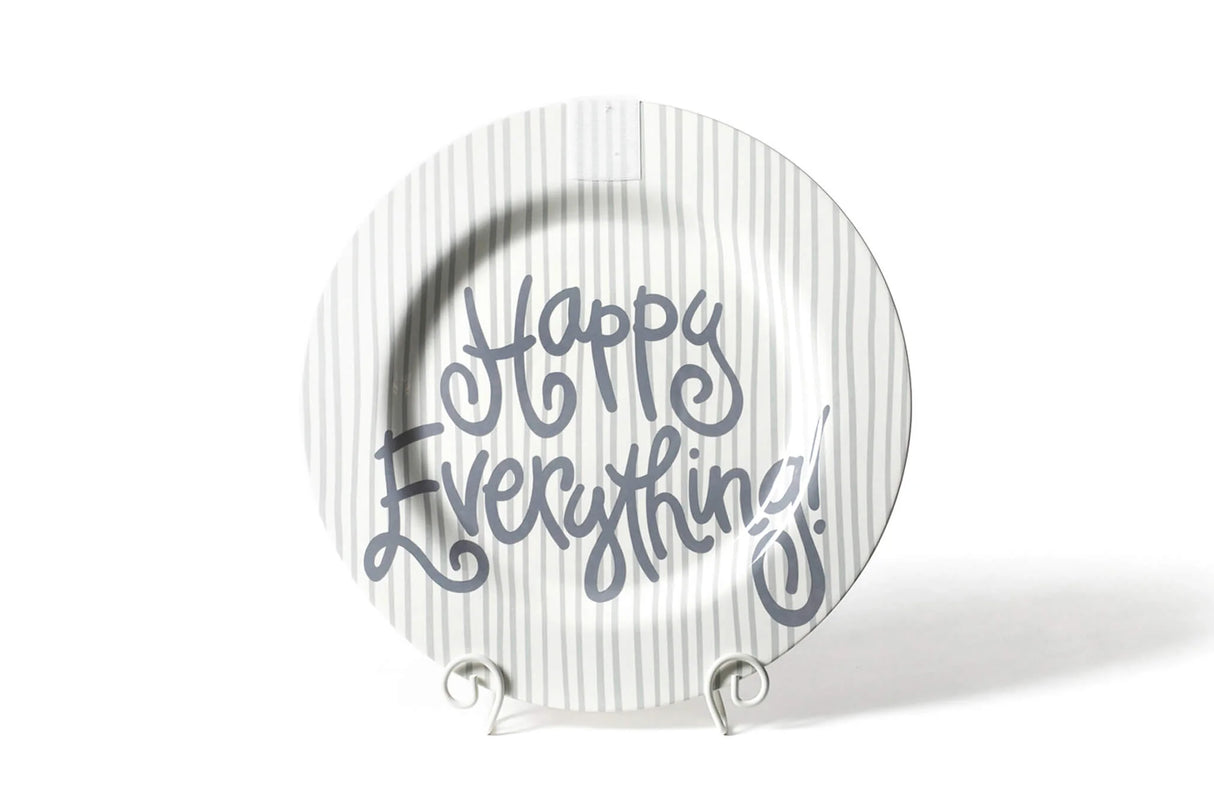 Stone Skinny Stripe Big Happy Everything! Round Platter