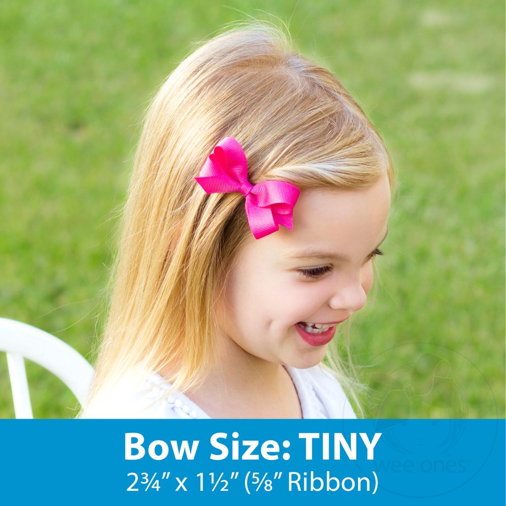 Tiny Classic Grosgrain Girls Hair Bow