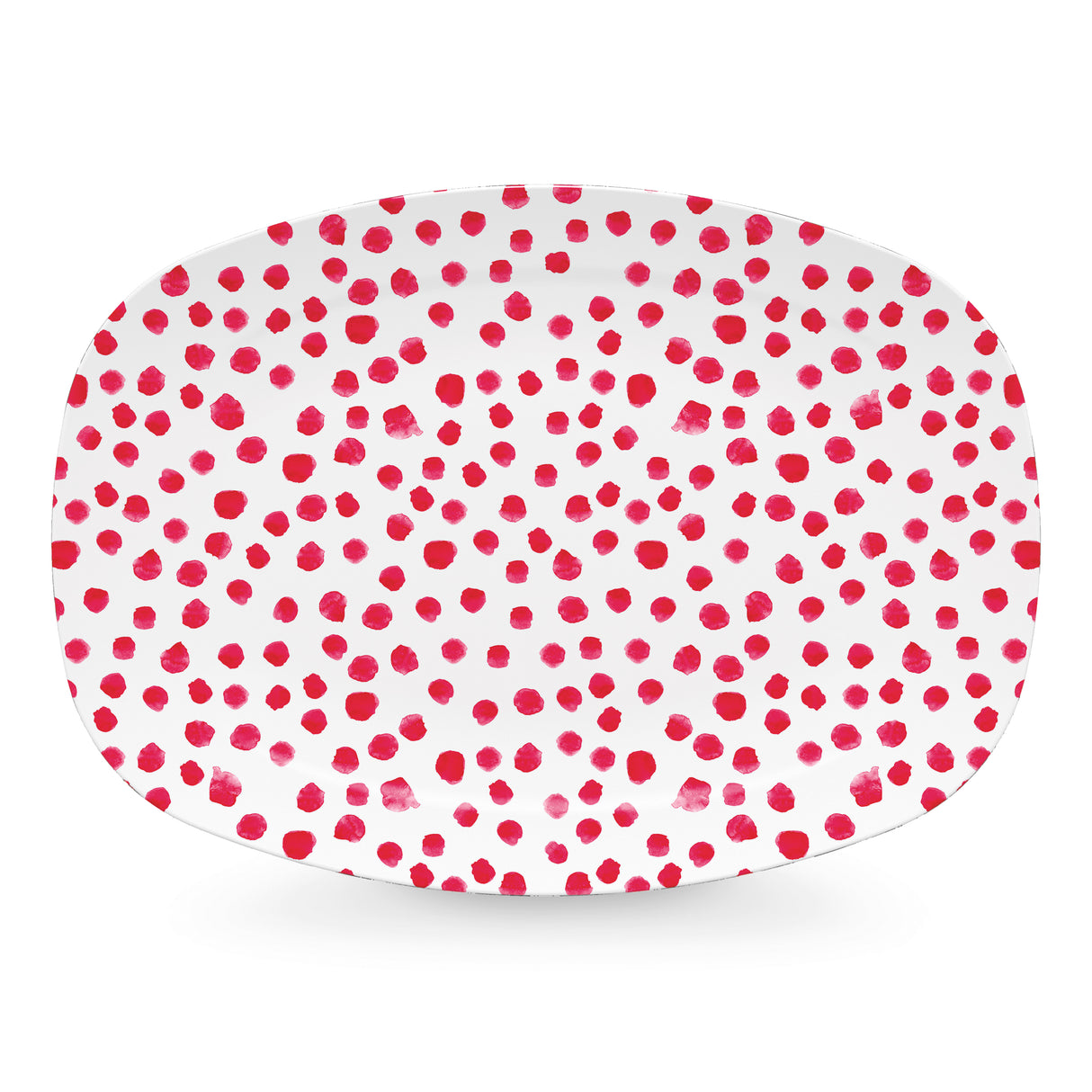 Red Dotty Platter- Mariposa