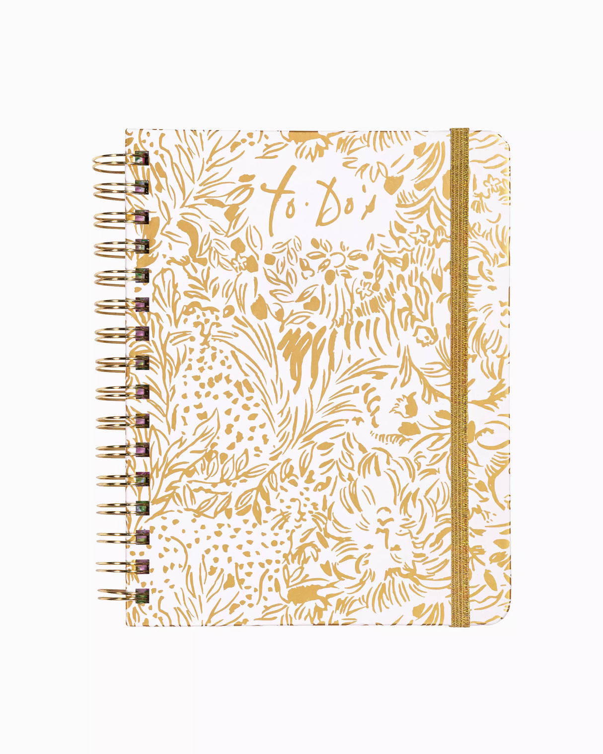 To Do Planner, Gold Metallic Dandy Lions- Lilly Pulitzer