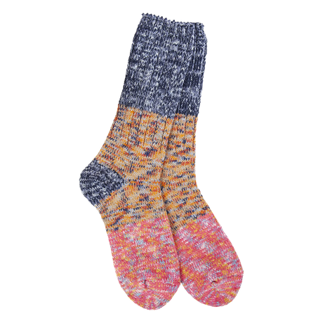 Weekend Ragg Crew Colorblock Socks- Carousel CB Multi