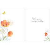 Birthday Card - Happy Poppies