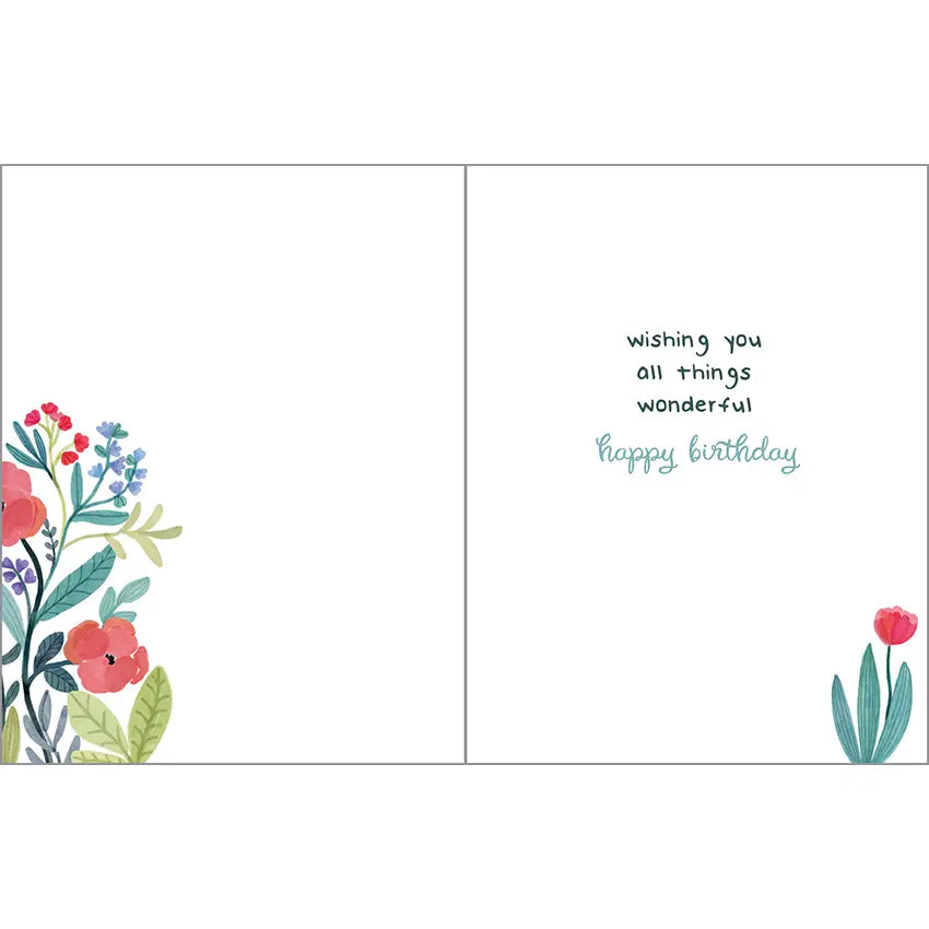 Birthday Card - Secret Garden Flowers