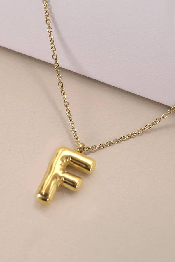 18k Stainless Steel Tarnish Free Initial Necklace