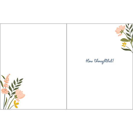 Thank You Greeting Card - Banner Wildflowers