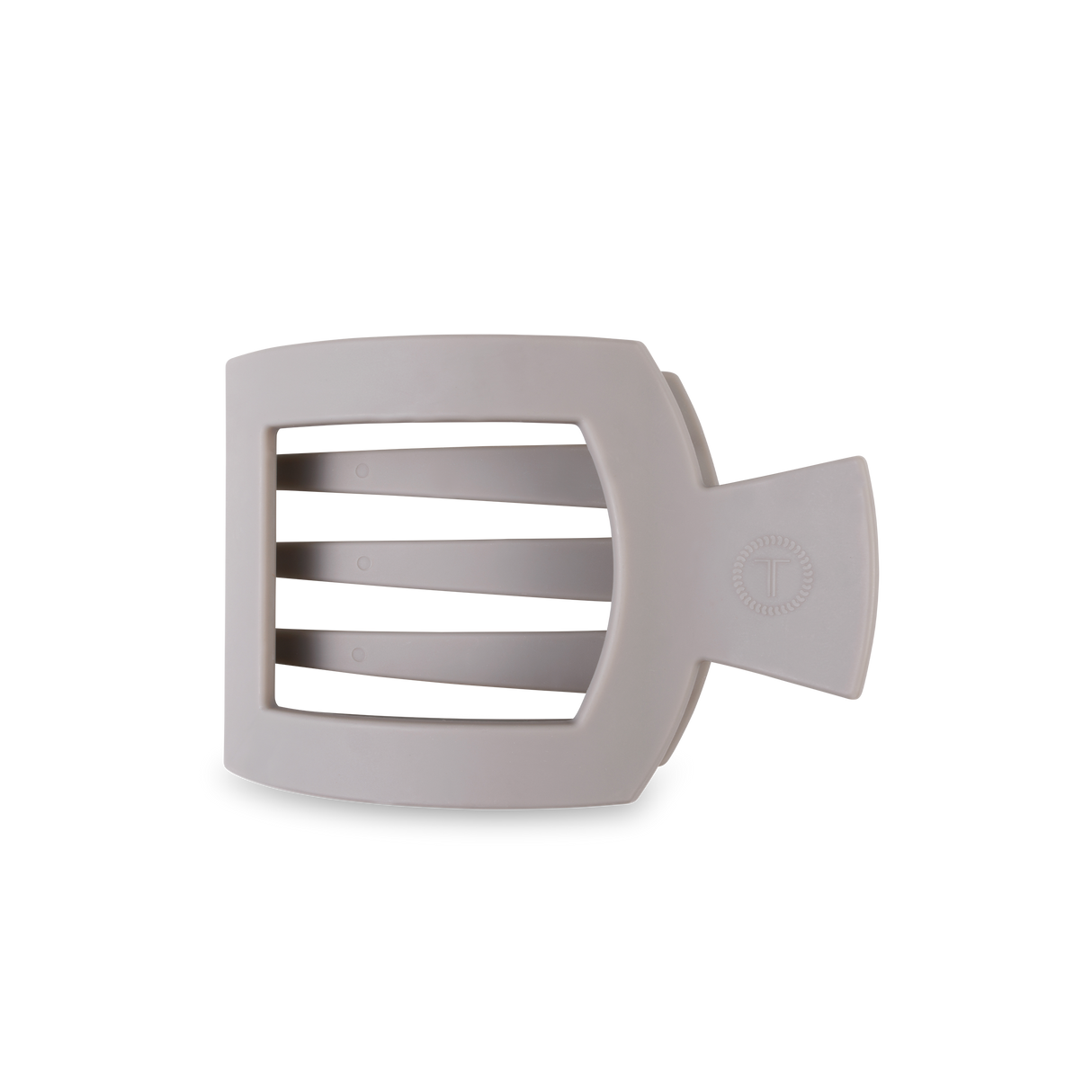 Silver Flames Medium Flat Square Hair Clip