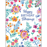 With Scripture Birthday Card - Flowers and Flourishes