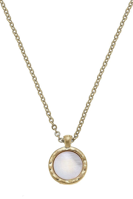 Bethany Disc Mother of Pearl Necklace