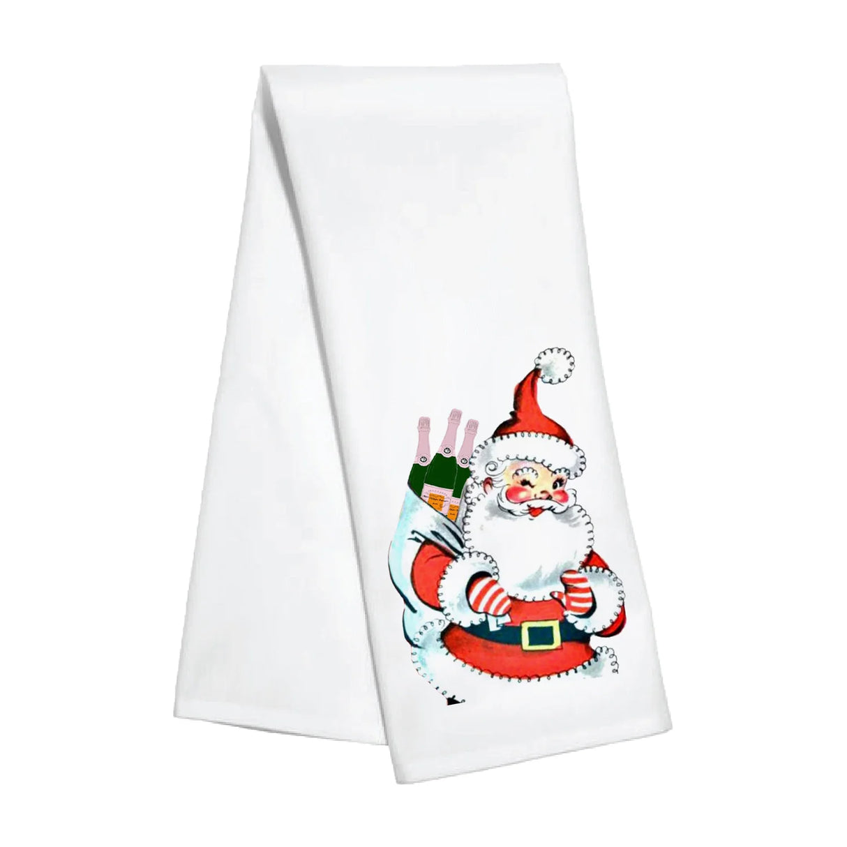 Santa's Champagne Gift- Kitchen Towel