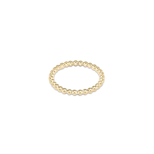 Classic gold 2mm bead ring