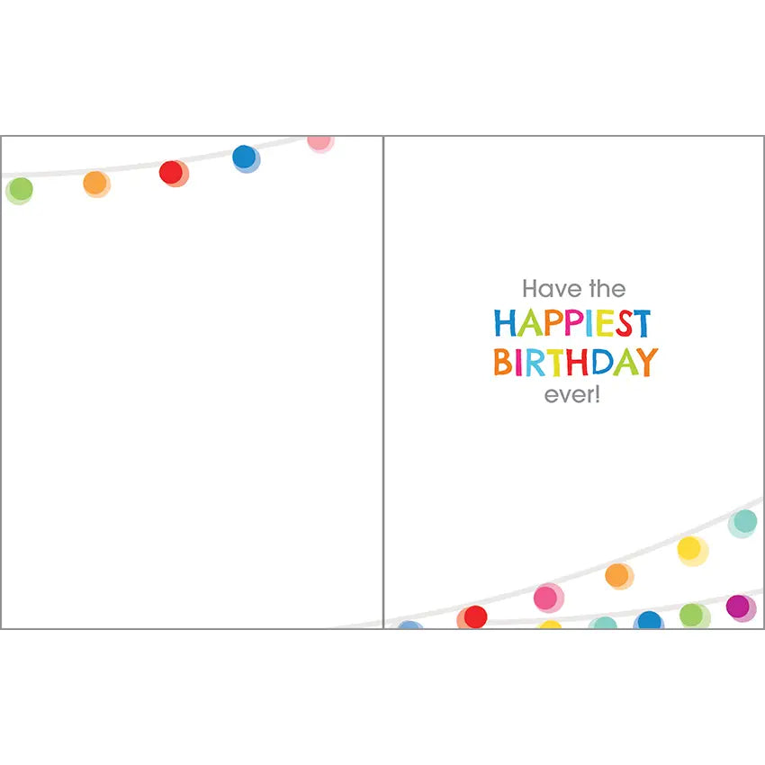 Birthday Card - Happy Happy Lights