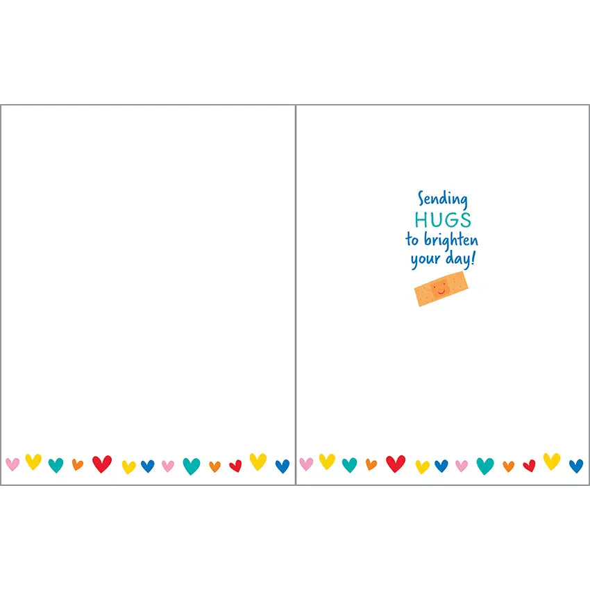 Get Well Greeting Card - Bandaid/Rainbow