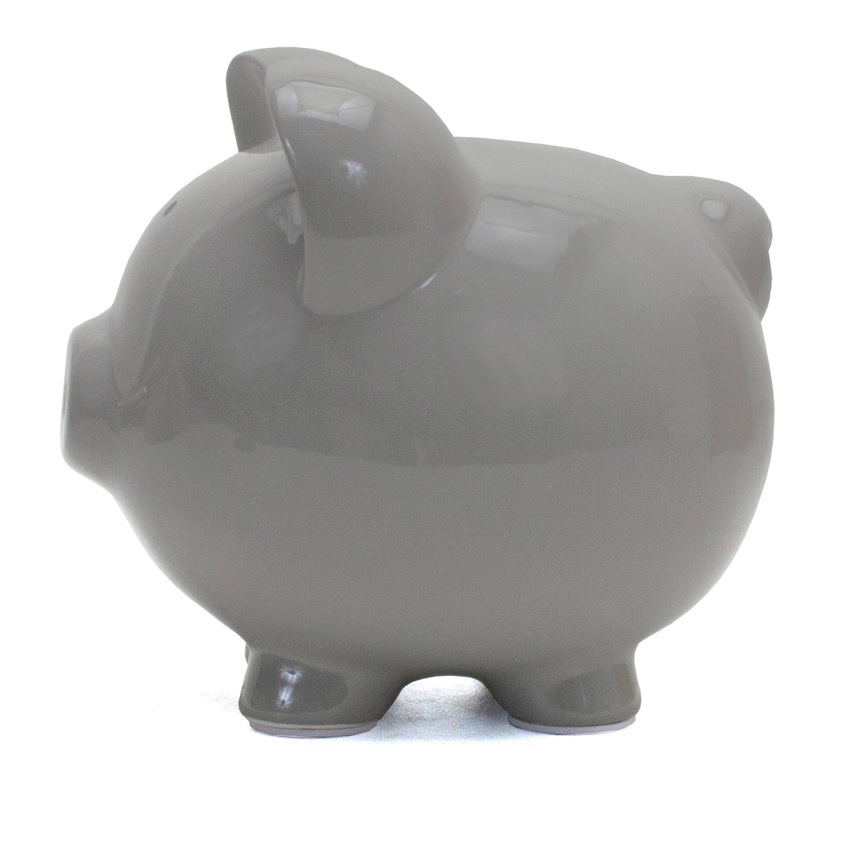 Gray Big Ear Pig - Hand-Painted Glazed Ceramic Piggy Bank