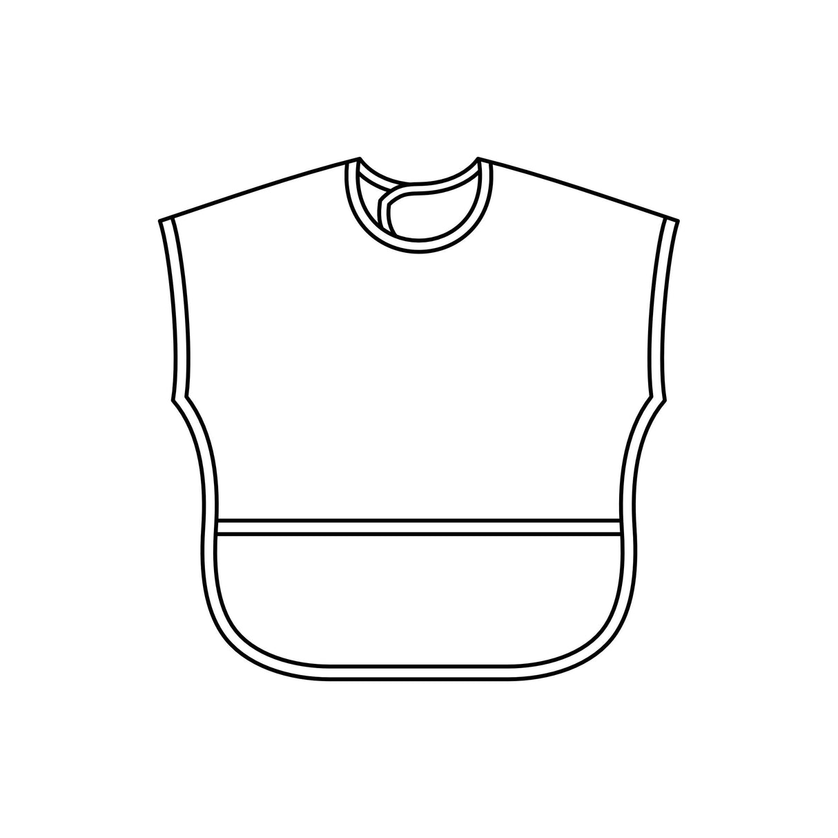 Smock Bib for Baby & Toddler Short Sleeve (Pink Flowers)