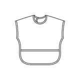 Smock Bib for Baby & Toddler Short Sleeve (Pink Flowers)