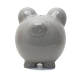 Gray Big Ear Pig - Hand-Painted Glazed Ceramic Piggy Bank