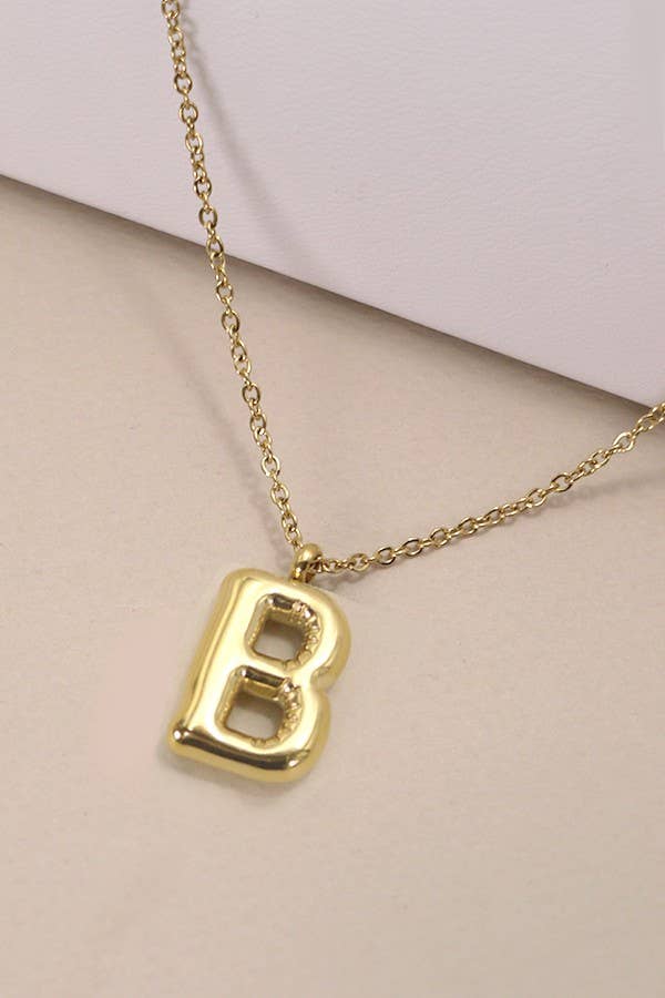 18k Stainless Steel Tarnish Free Initial Necklace