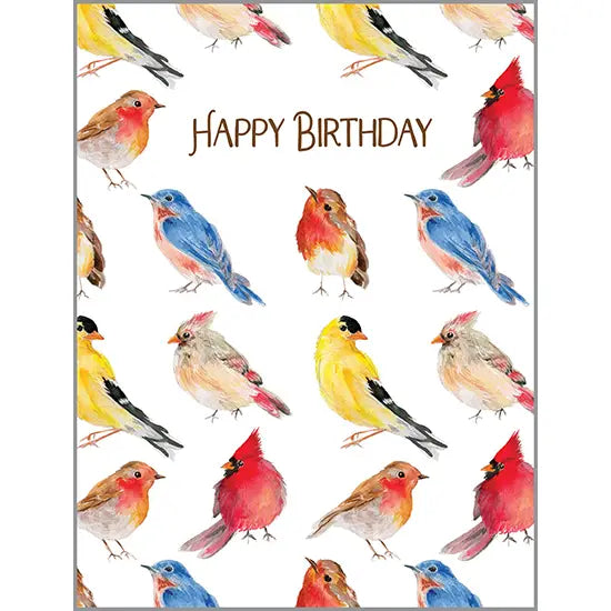 Birthday Card - Songbird Pattern